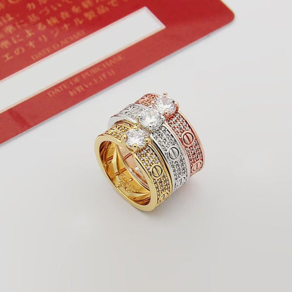 [ELAN LUXE]LOVE RING 3.6MM 1 BIG DIAMOND FULL DIAMOND