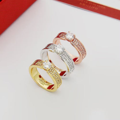 [ELAN LUXE]LOVE RING 3.6MM 1 BIG DIAMOND FULL DIAMOND