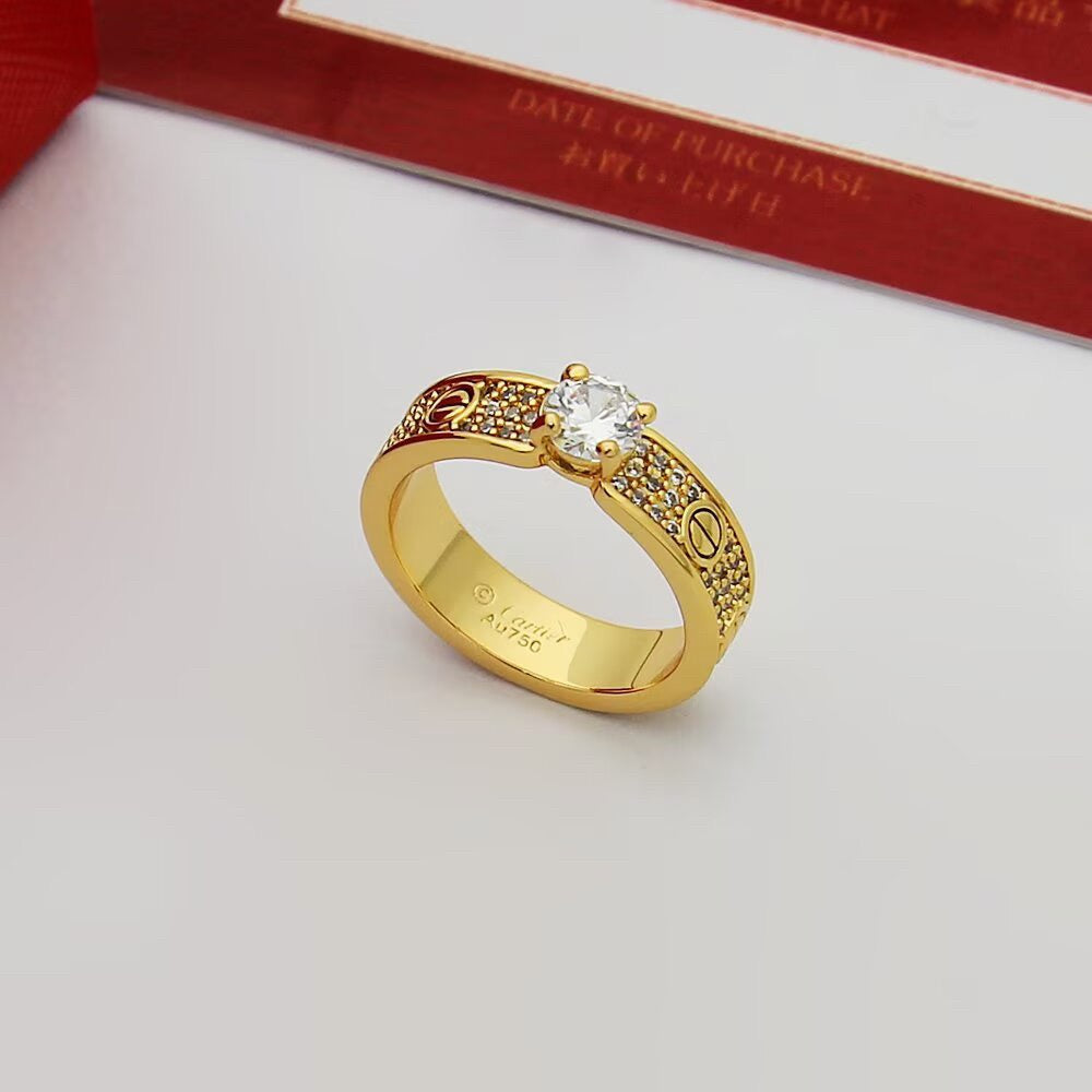 [ELAN LUXE]LOVE RING 3.6MM 1 BIG DIAMOND FULL DIAMOND
