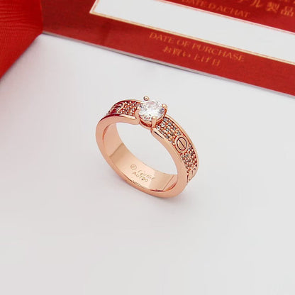 [ELAN LUXE]LOVE RING 3.6MM 1 BIG DIAMOND FULL DIAMOND