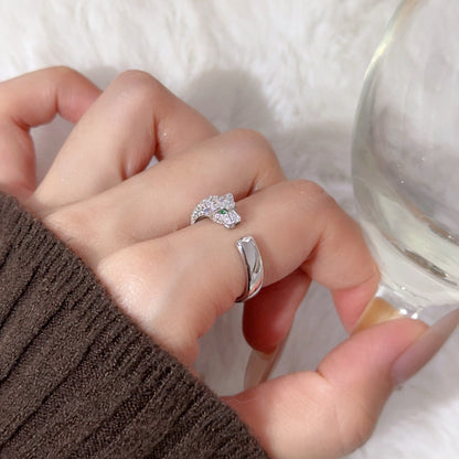 [ELAN LUXE]PANTHERE HALF DIAMOND SMALL RING