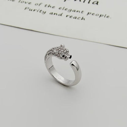 [ELAN LUXE]PANTHERE HALF DIAMOND SMALL RING