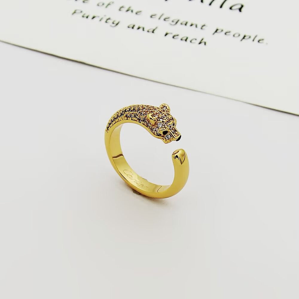 [ELAN LUXE]PANTHERE HALF DIAMOND SMALL RING