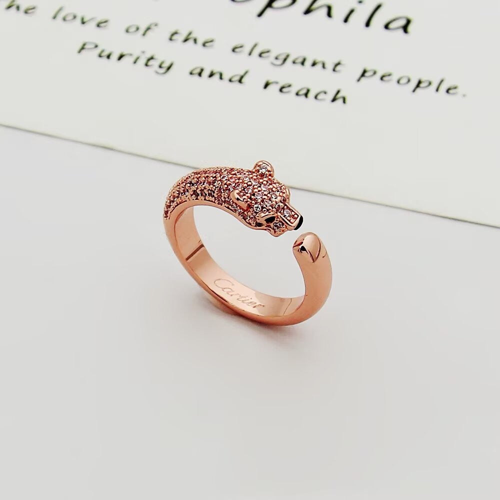 [ELAN LUXE]PANTHERE HALF DIAMOND SMALL RING