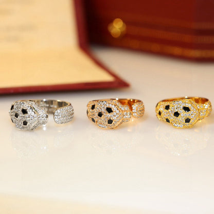 [ELAN LUXE]PANTHERE SPOTTED FULL DIAMOND MEDIUM RING