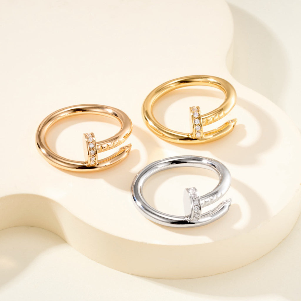 [ELAN LUXE]JUSTE RING 2.6MM HALF DIAMOND