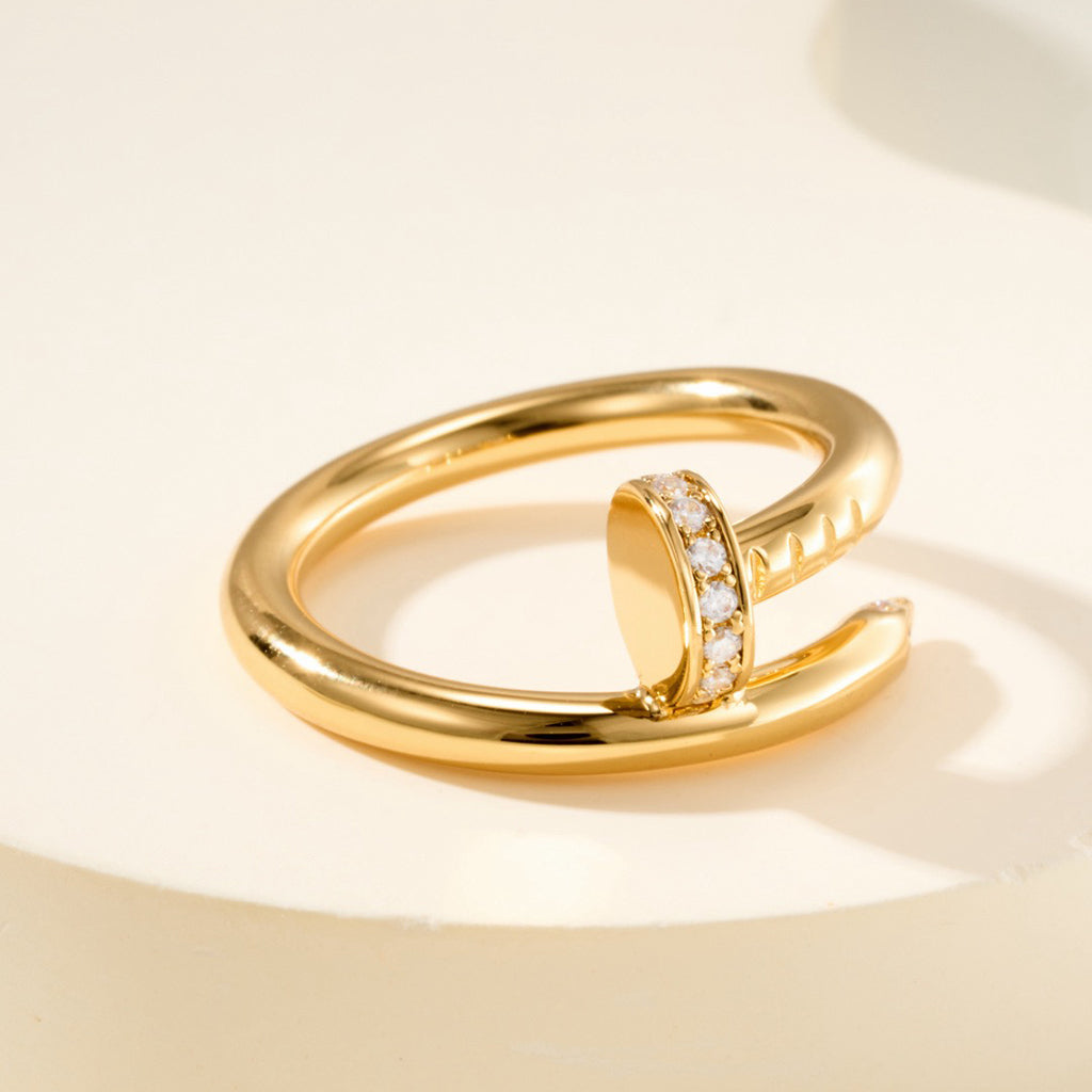 [ELAN LUXE]JUSTE RING 2.6MM HALF DIAMOND