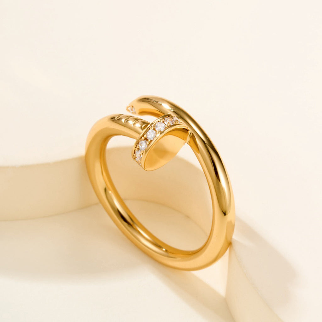 [ELAN LUXE]JUSTE RING 2.6MM HALF DIAMOND