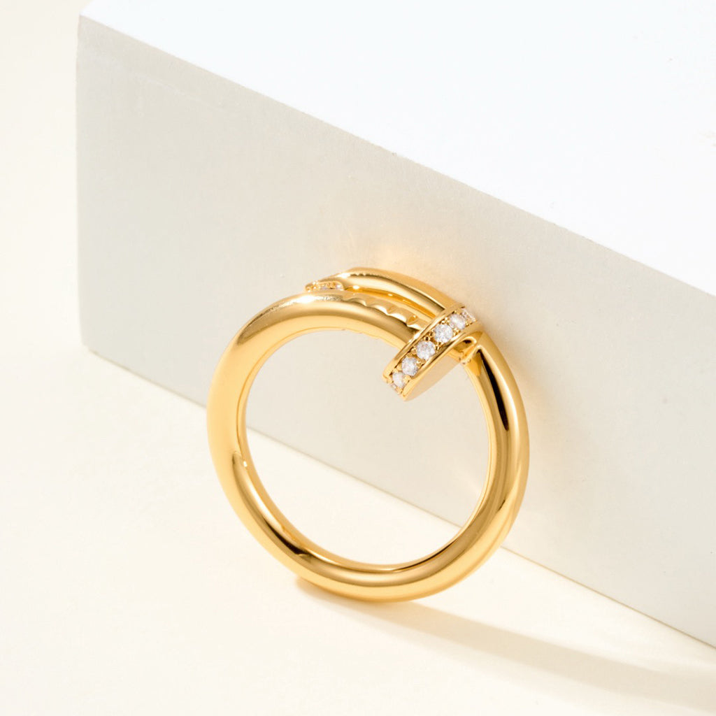 [ELAN LUXE]JUSTE RING 2.6MM HALF DIAMOND