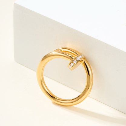[ELAN LUXE]JUSTE RING 2.6MM HALF DIAMOND