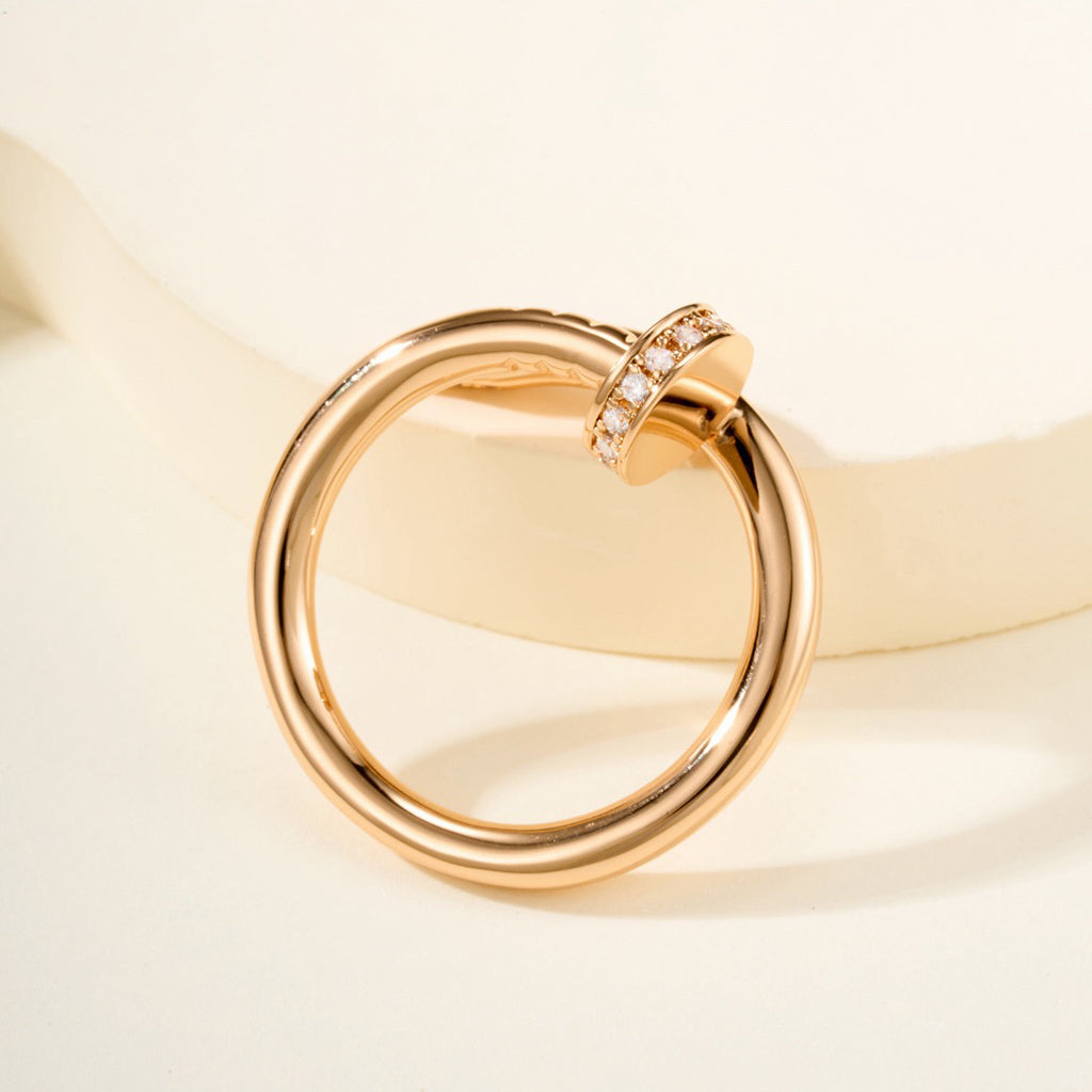 [ELAN LUXE]JUSTE RING 2.6MM HALF DIAMOND