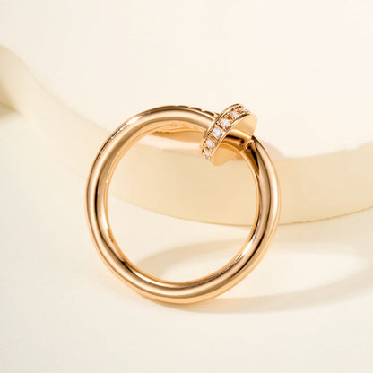 [ELAN LUXE]JUSTE RING 2.6MM HALF DIAMOND