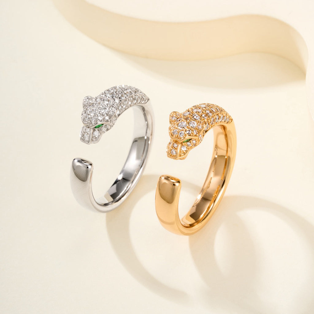 [ELAN LUXE]PANTHERE HALF DIAMOND SMALL RING