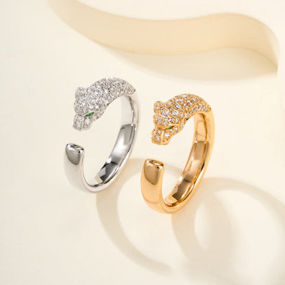 [ELAN LUXE]PANTHERE HALF DIAMOND SMALL RING