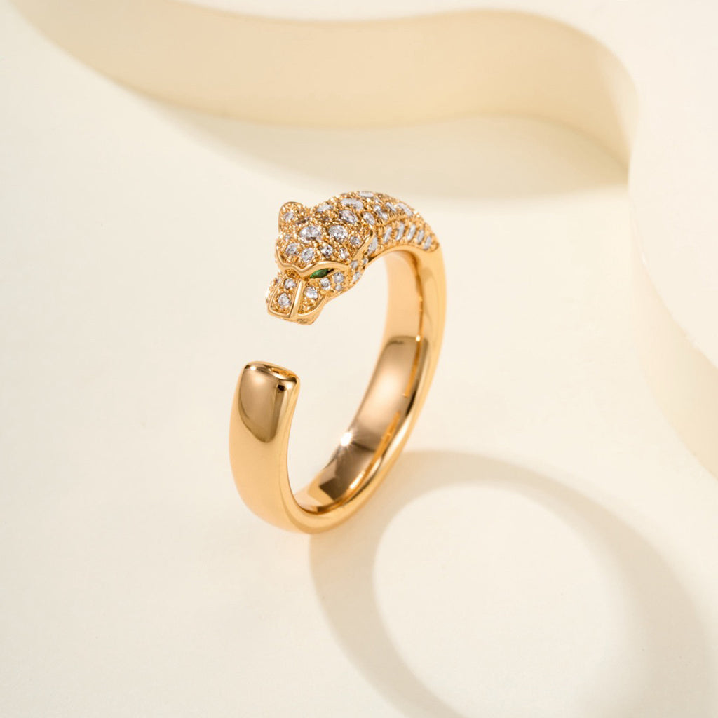 [ELAN LUXE]PANTHERE HALF DIAMOND SMALL RING