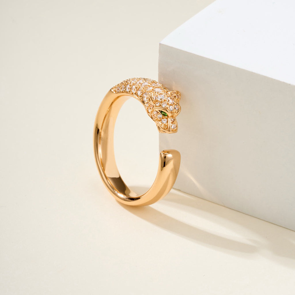 [ELAN LUXE]PANTHERE HALF DIAMOND SMALL RING