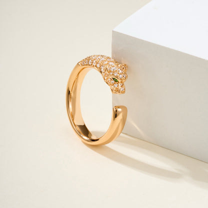 [ELAN LUXE]PANTHERE HALF DIAMOND SMALL RING