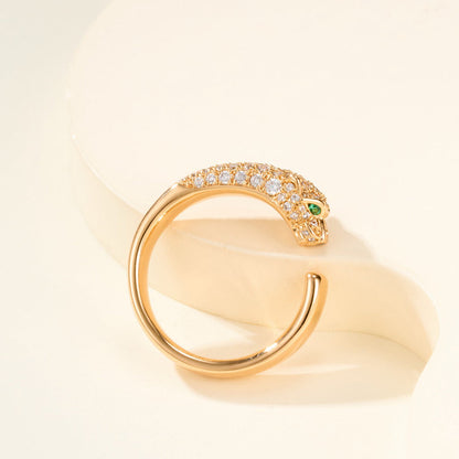 [ELAN LUXE]PANTHERE HALF DIAMOND SMALL RING