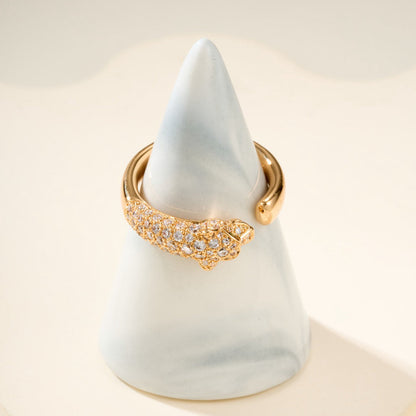 [ELAN LUXE]PANTHERE HALF DIAMOND SMALL RING