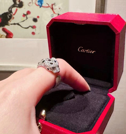 [ELAN LUXE]PANTHERE SPOTTED FULL DIAMOND MEDIUM RING