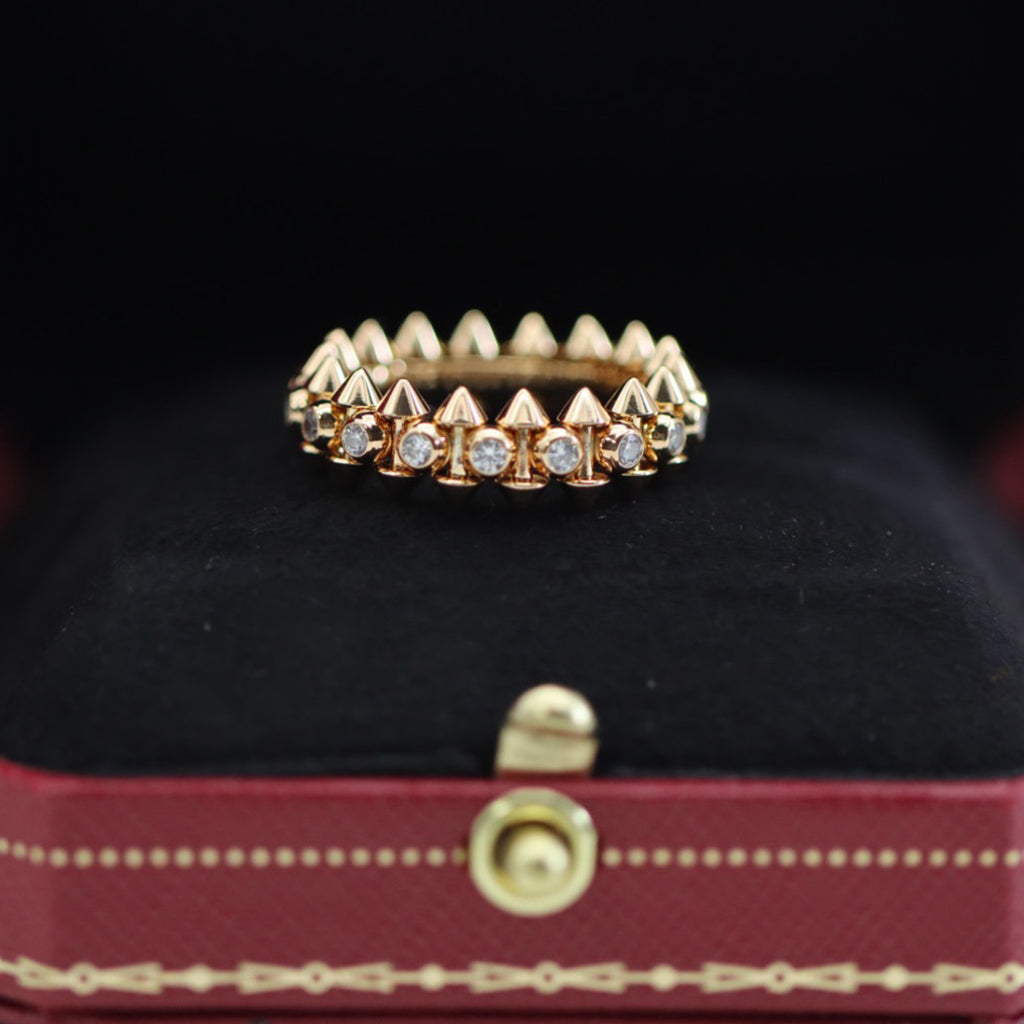 [ELAN LUXE]CLASH 6.8MM DIAMOND MEDIUM RING
