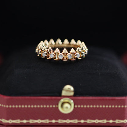 [ELAN LUXE]CLASH 6.8MM DIAMOND MEDIUM RING
