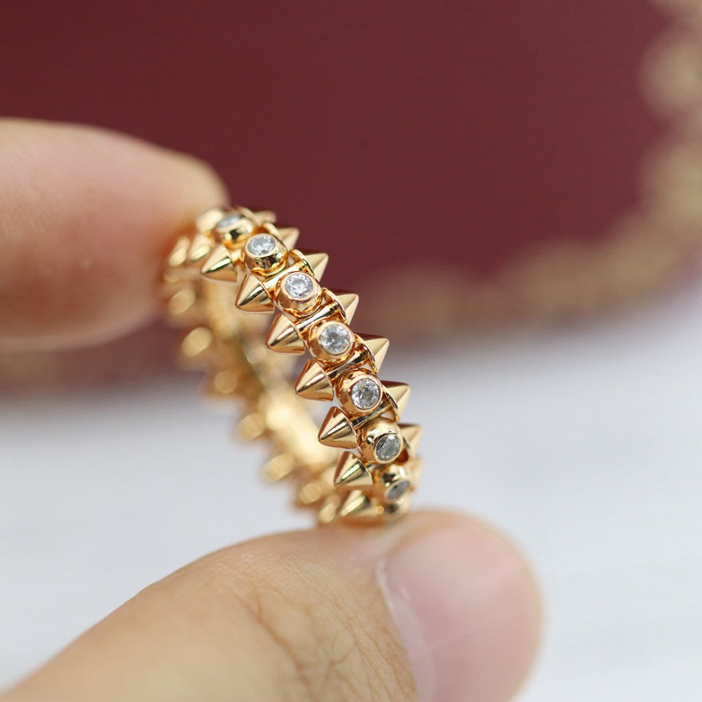 [ELAN LUXE]CLASH 6.8MM DIAMOND MEDIUM RING