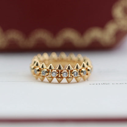 [ELAN LUXE]CLASH 6.8MM DIAMOND MEDIUM RING