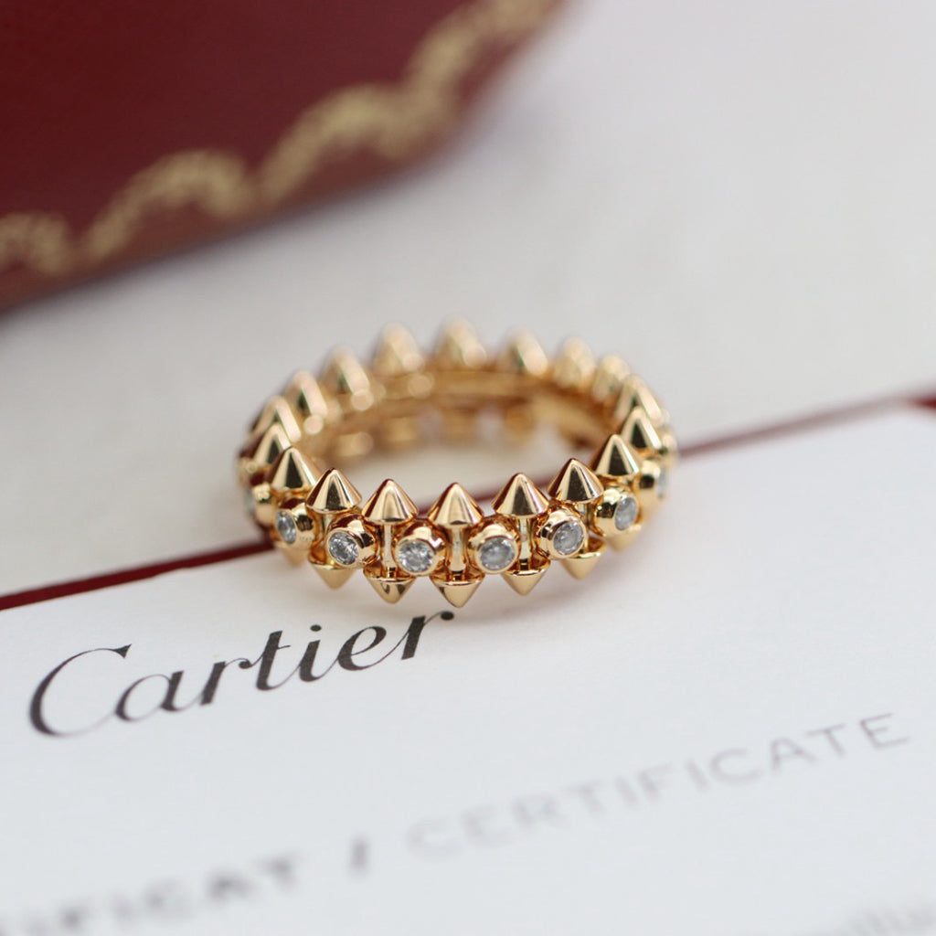 [ELAN LUXE]CLASH 6.8MM DIAMOND MEDIUM RING
