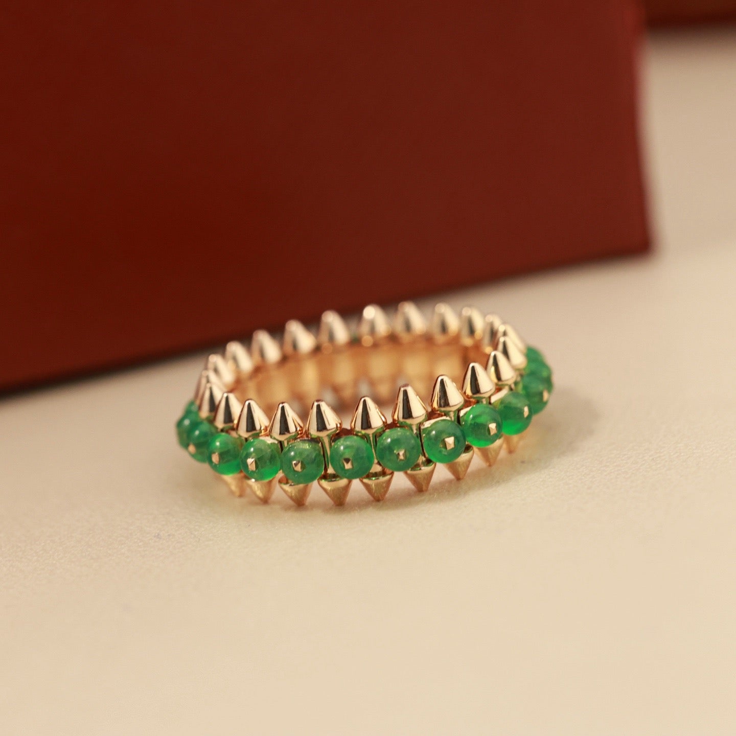 [ELAN LUXE]CLASH 7.9MM AGATE CHALCEDONY RING