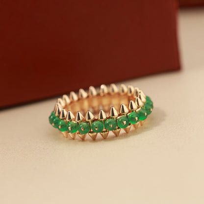 [ELAN LUXE]CLASH 7.9MM AGATE CHALCEDONY RING