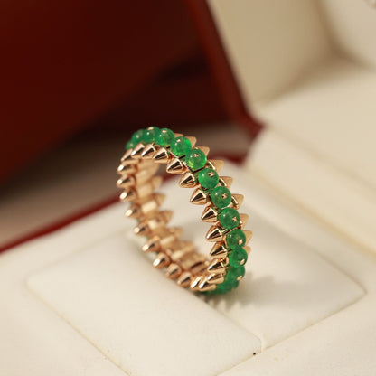 [ELAN LUXE]CLASH 7.9MM AGATE CHALCEDONY RING