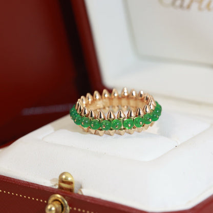 [ELAN LUXE]CLASH 7.9MM AGATE CHALCEDONY RING