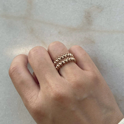 [ELAN LUXE]CLASH 9.2MM DOUBLE ROW RING