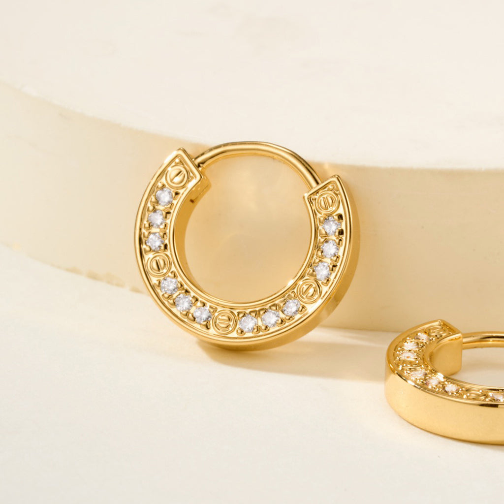 [ELAN LUXE]LOVE DIAMOND EARRINGS