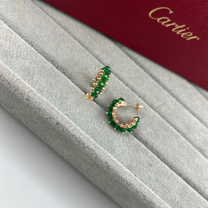[ELAN LUXE]CLASH 7.9MM AGATE CHALCEDONY EARRINGS
