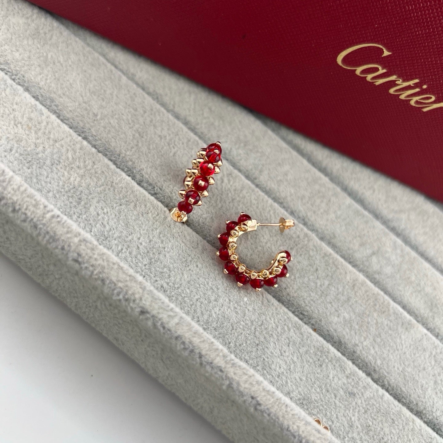[ELAN LUXE]CLASH 7.9MM AGATE CHALCEDONY EARRINGS