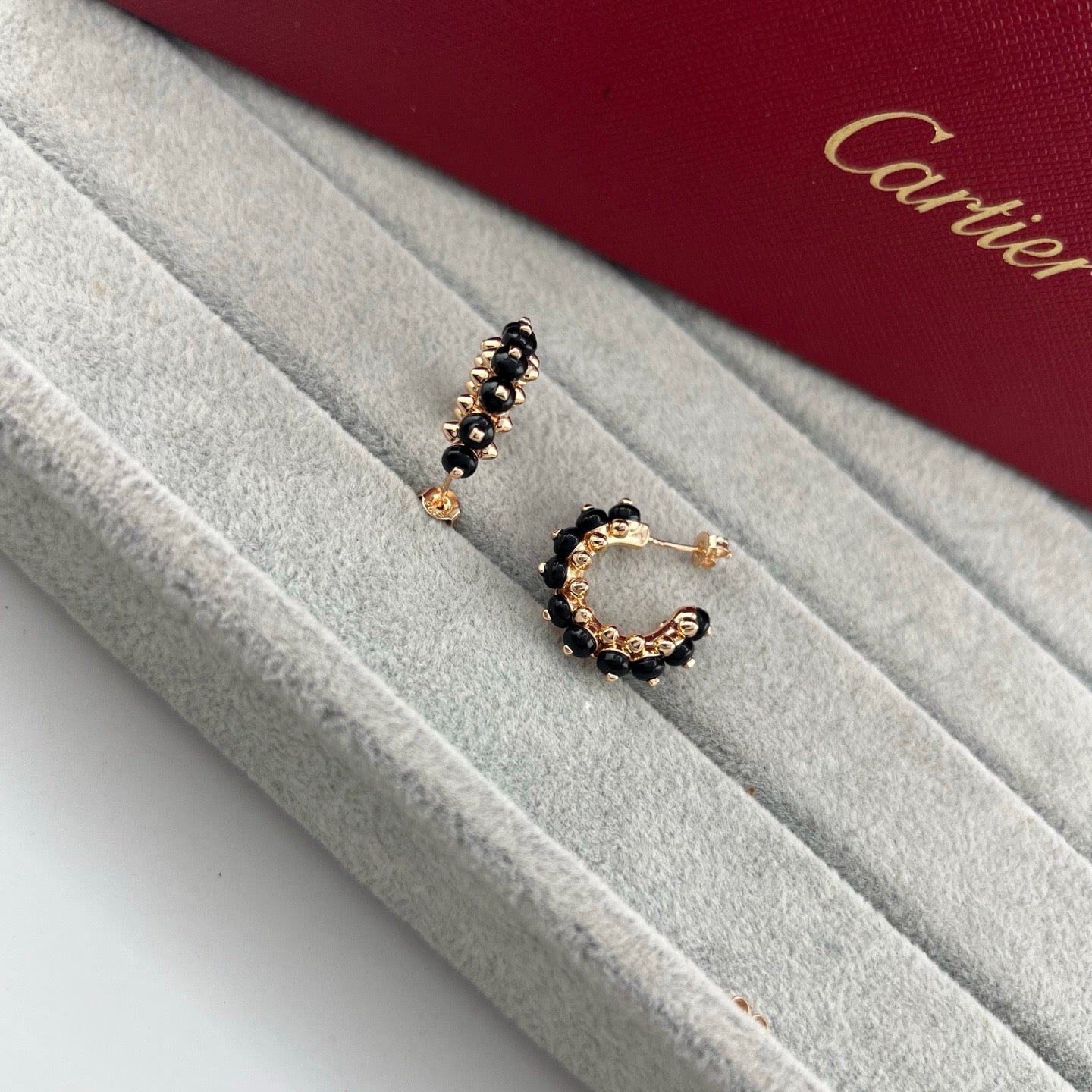 [ELAN LUXE]CLASH 7.9MM AGATE CHALCEDONY EARRINGS