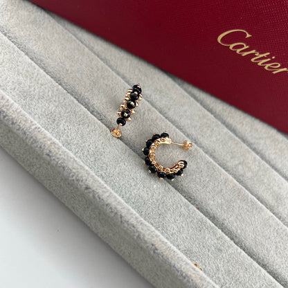 [ELAN LUXE]CLASH 7.9MM AGATE CHALCEDONY EARRINGS