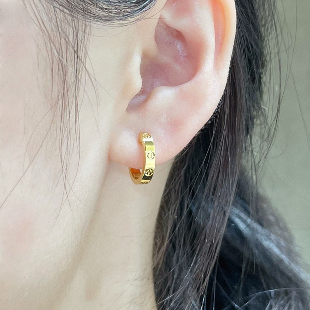 [ELAN LUXE]LOVE EARRINGS 2.65 MM NO DIAMOND SMALL