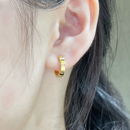 [ELAN LUXE]LOVE EARRINGS 2.65 MM NO DIAMOND SMALL