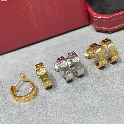[ELAN LUXE]LOVE EARRINGS 5.7MM 2 DIAMONDS