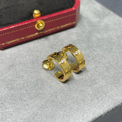 [ELAN LUXE]LOVE EARRINGS 5.7MM 2 DIAMONDS