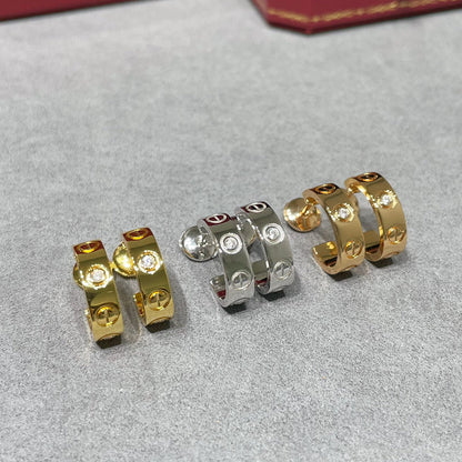 [ELAN LUXE]LOVE EARRINGS 5.7MM 2 DIAMONDS