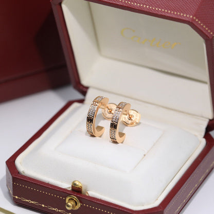 [ELAN LUXE]LOVE 5.5MM DIAMOND PAVED EARRINGS