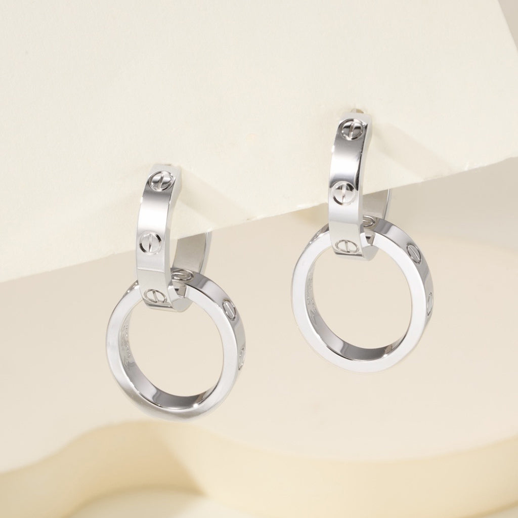 [ELAN LUXE]LOVE 3.3MM DANGLE EARRINGS