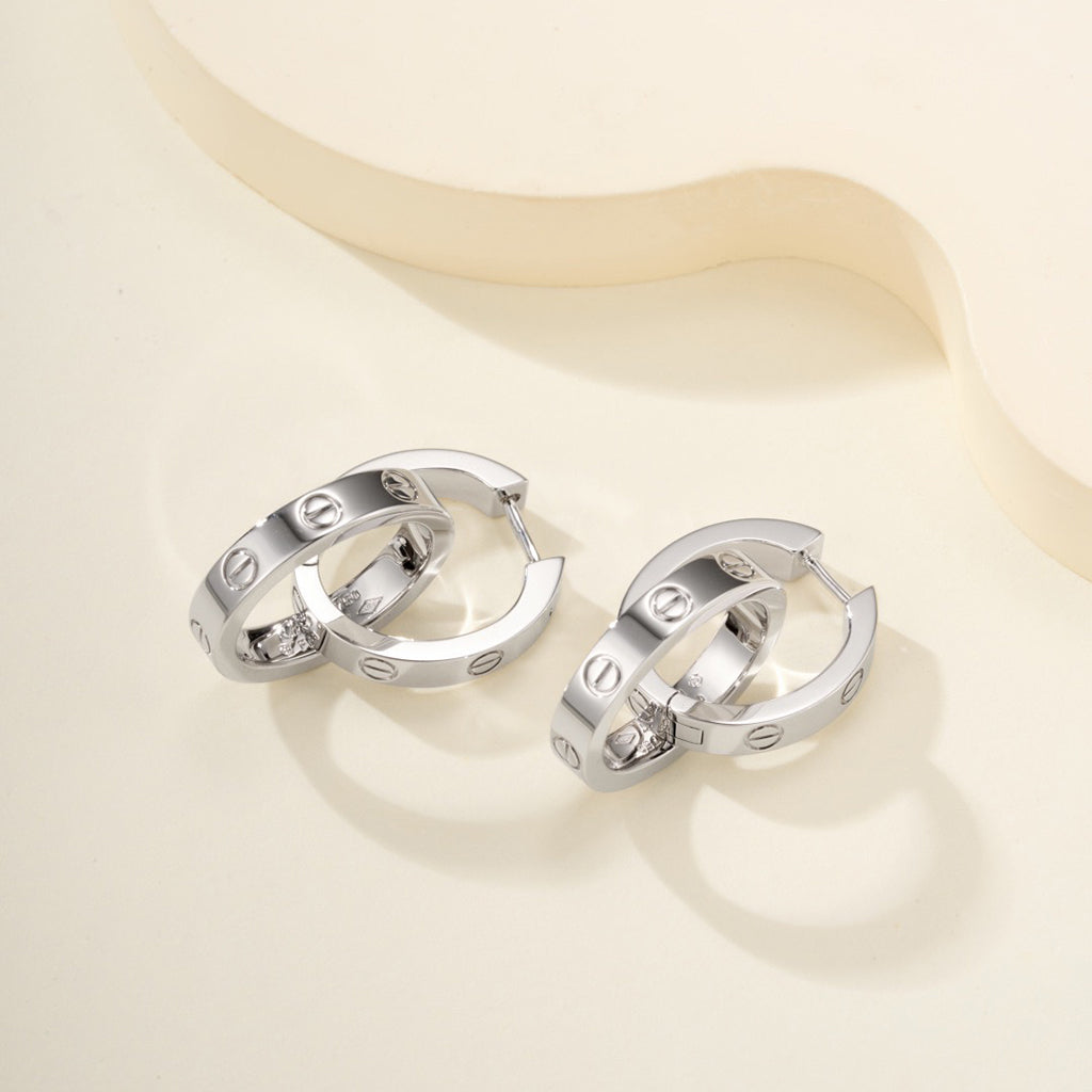 [ELAN LUXE]LOVE 3.3MM DANGLE EARRINGS