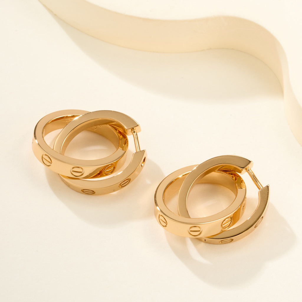 [ELAN LUXE]LOVE 3.3MM DANGLE EARRINGS