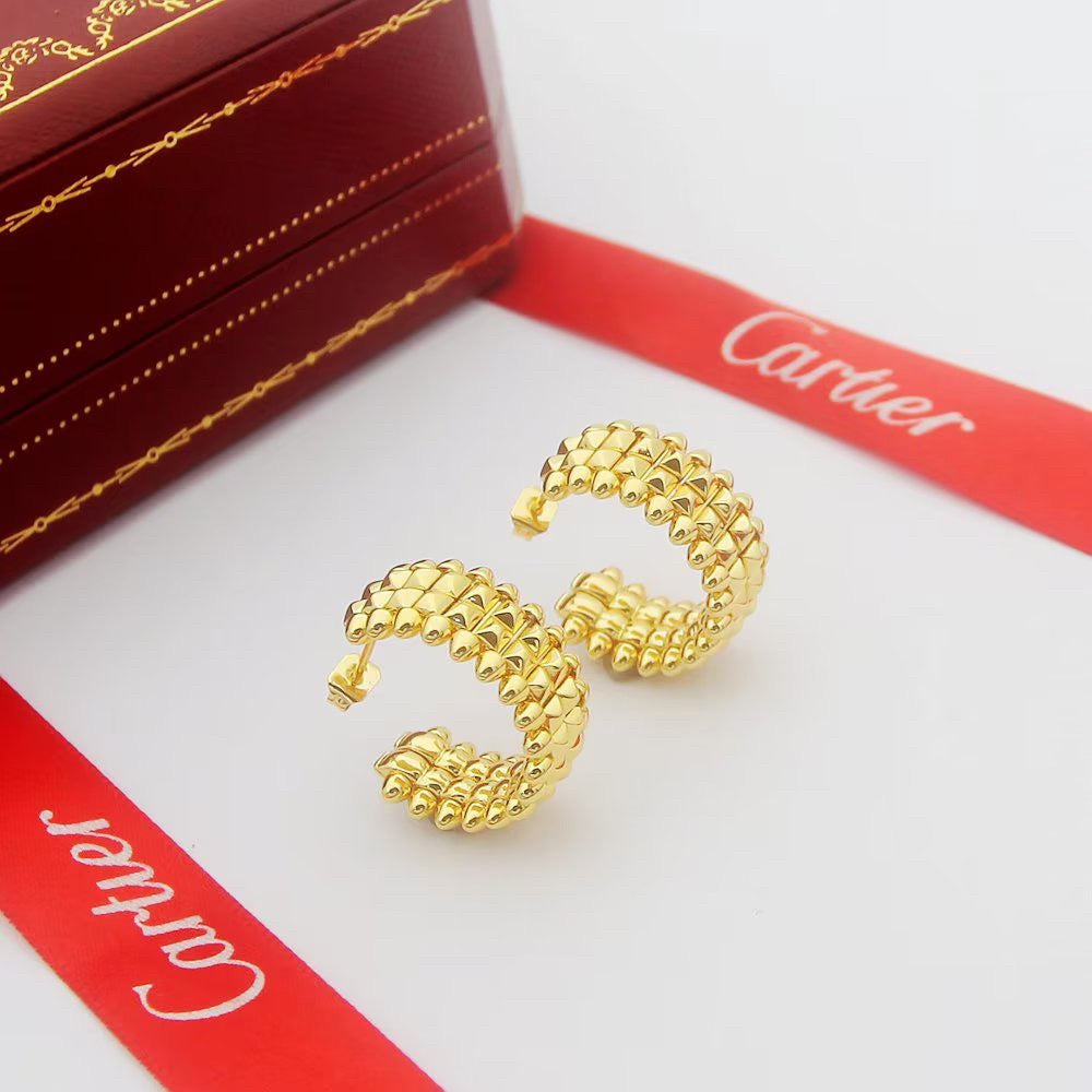[ELAN LUXE]CLASH 9.2MM DOUBLE ROW EARRINGS