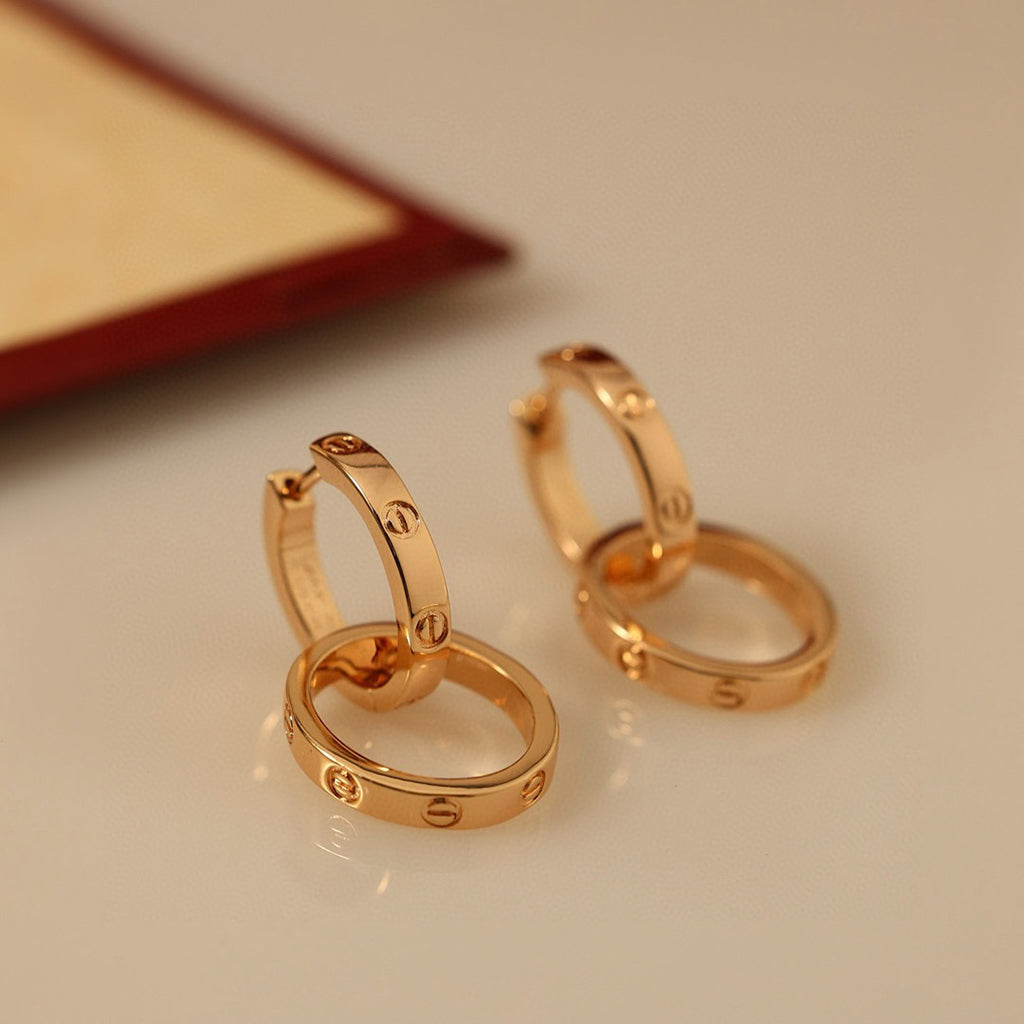 [ELAN LUXE]LOVE 3.3MM DANGLE EARRINGS